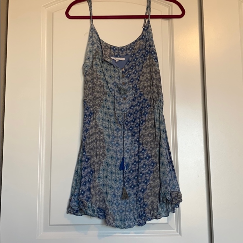 Blue geometric pattern Pool coverup
